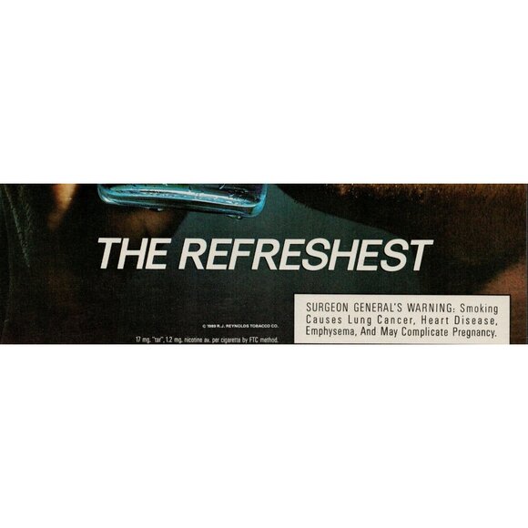 1989 Salem Cigarettes "The Refreshest" Vintage Print Ad (L6) - Picture 4 of 4
